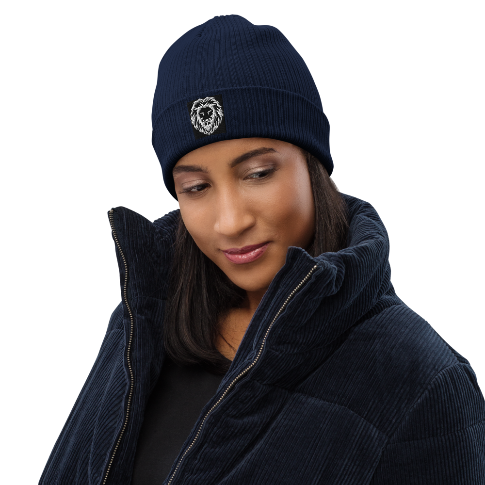Organic Ribbed Beanie | Beechfield B50 embroidered